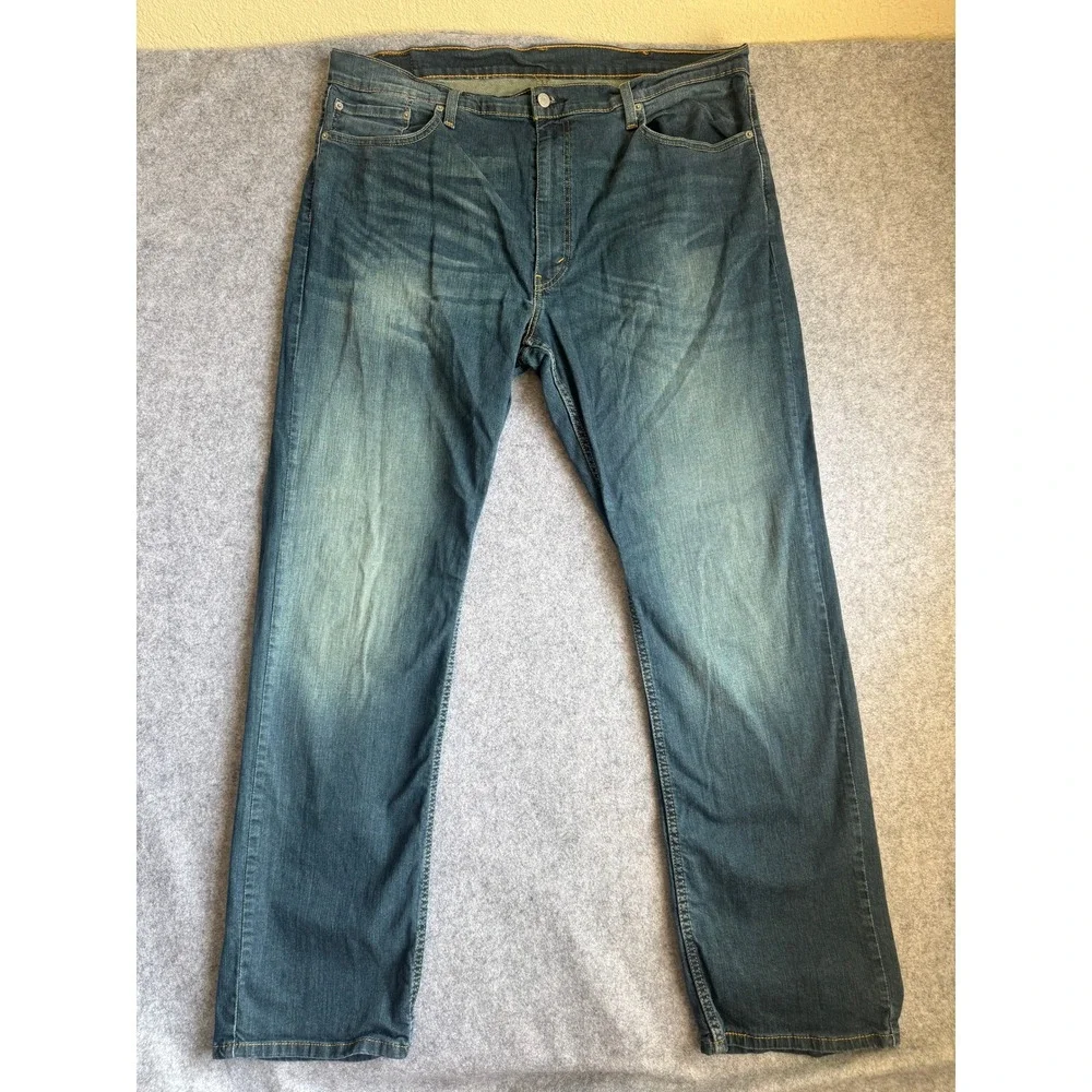 Levi's 559 Relaxed Straight Mens Jeans Medium Wash Blue Denim Whiskered Casual